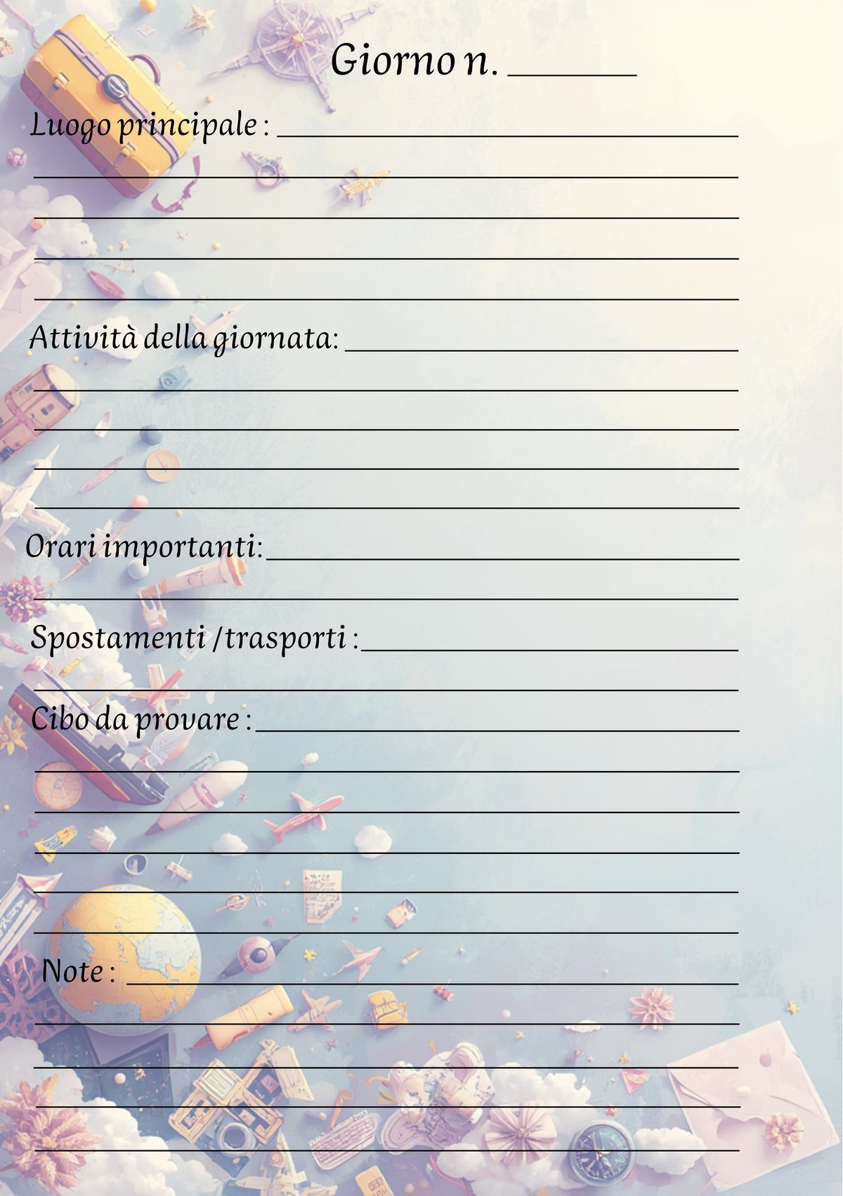 Diario di Viaggio Personalizzato Artigianale – Il mondo cambia colore
