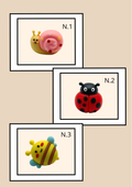 Gomma 3D Lebez I Love Spring - N.1 Lumachina, N.2 Coccinella, N.3 Ape
