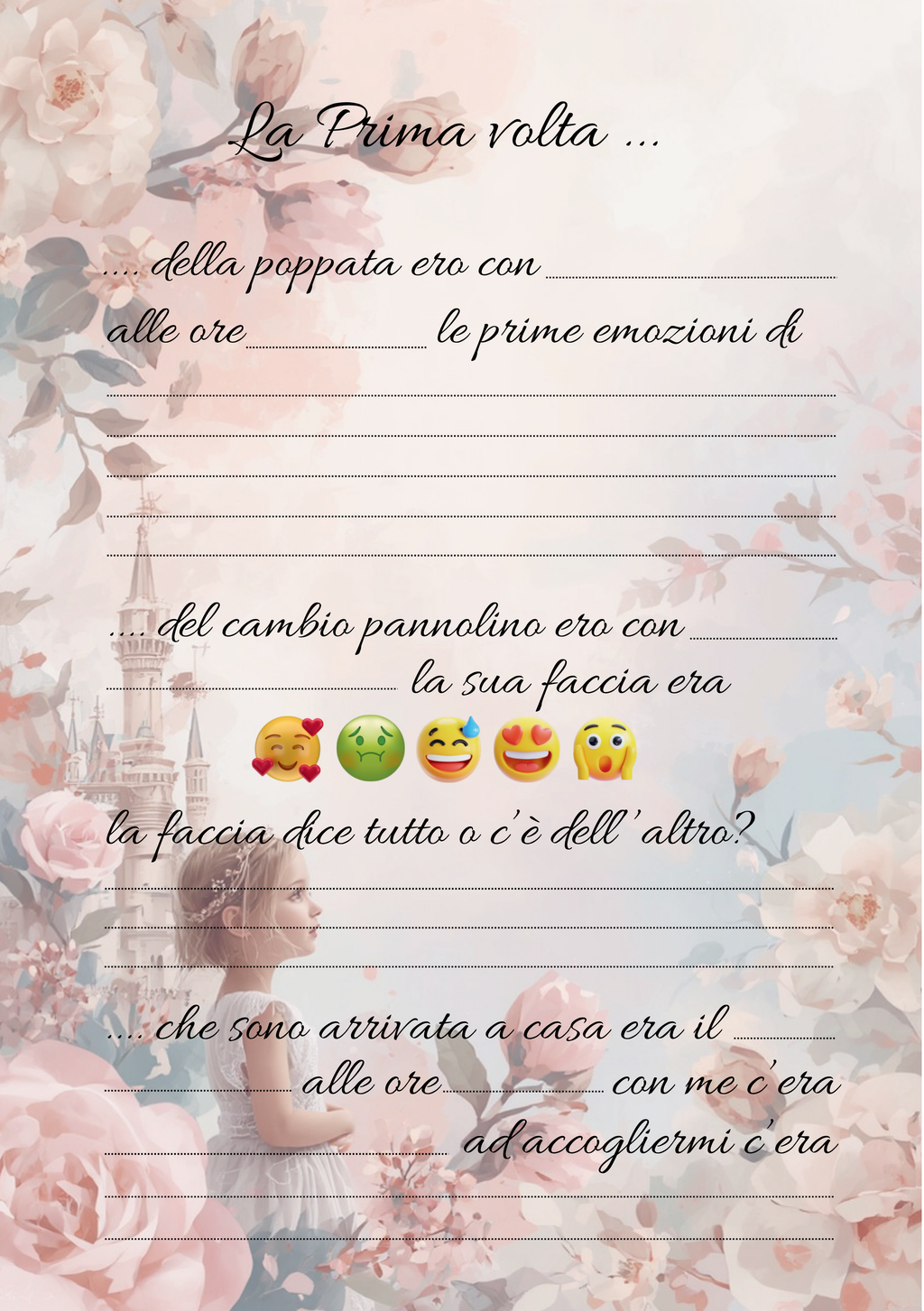 Album Nascita Personalizzato Artigianale – Primo Anno Completo – Modello 1