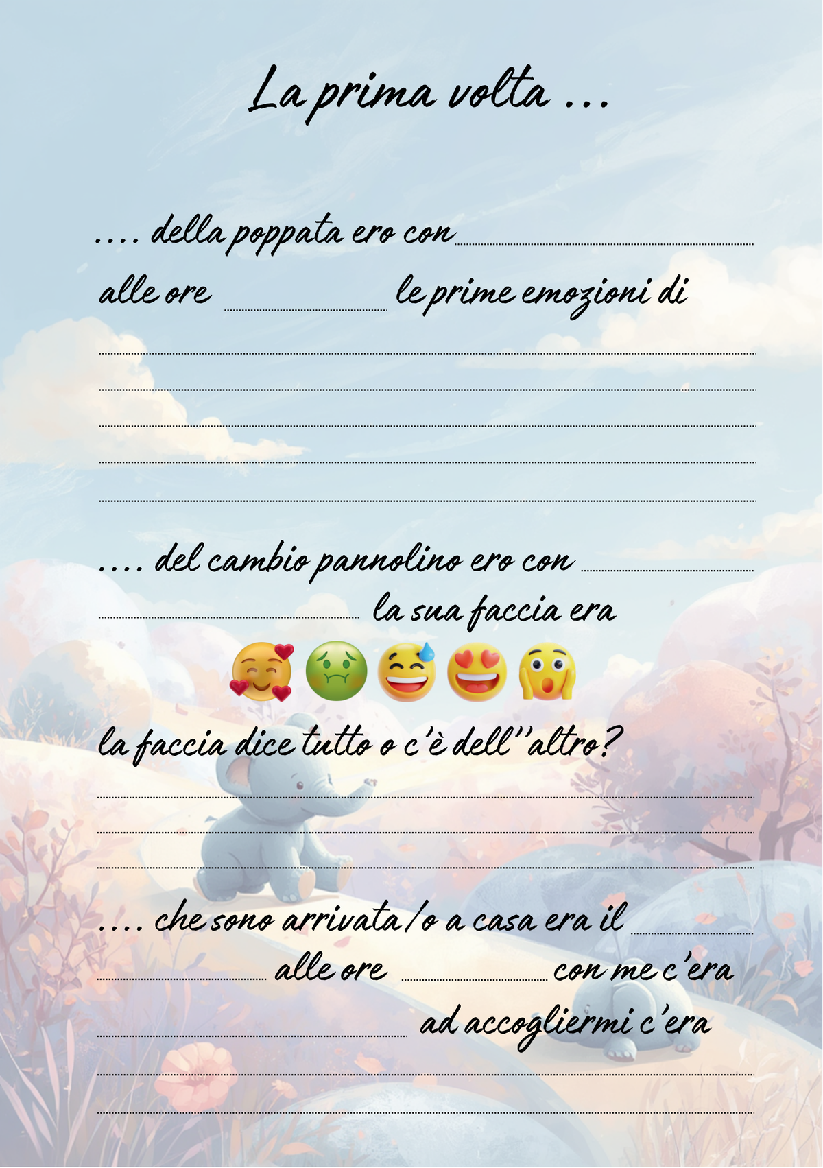Album Nascita Personalizzato Artigianale – Primo Anno Completo – Modello 2