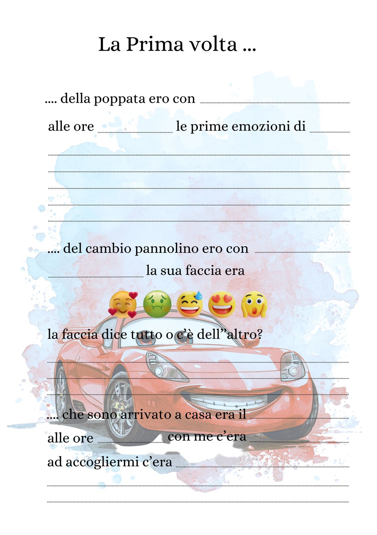 Album Nascita Personalizzato Artigianale – Primo Anno Essential – Modello 3