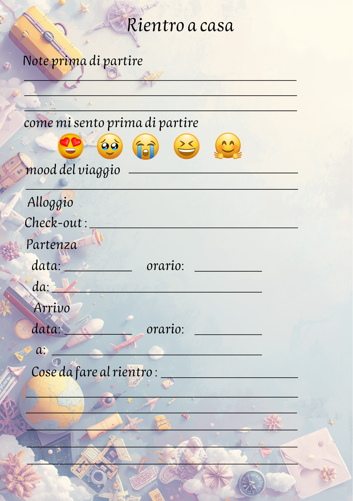 Pagine Extra Album Viaggio Personalizzato Artigianale – Il Mondo Cambia Colore