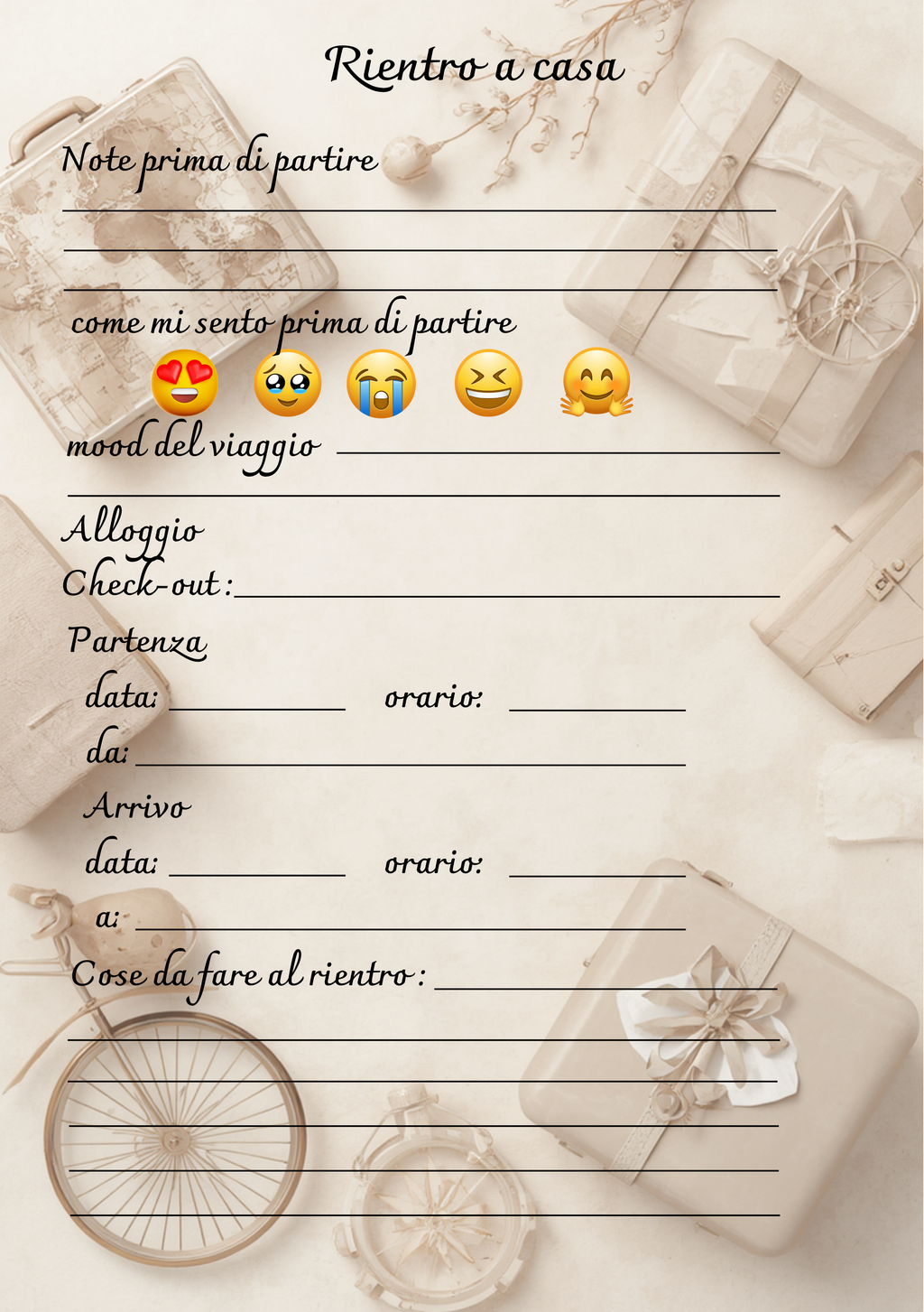 Diario di Viaggio Personalizzato Artigianale – Ogni viaggio mi insegna qualcosa