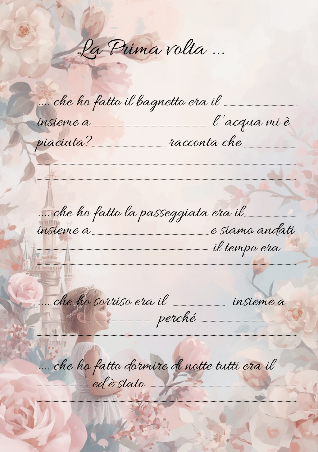 Album Nascita Personalizzato Artigianale – Primo Anno Essential – Modello 1