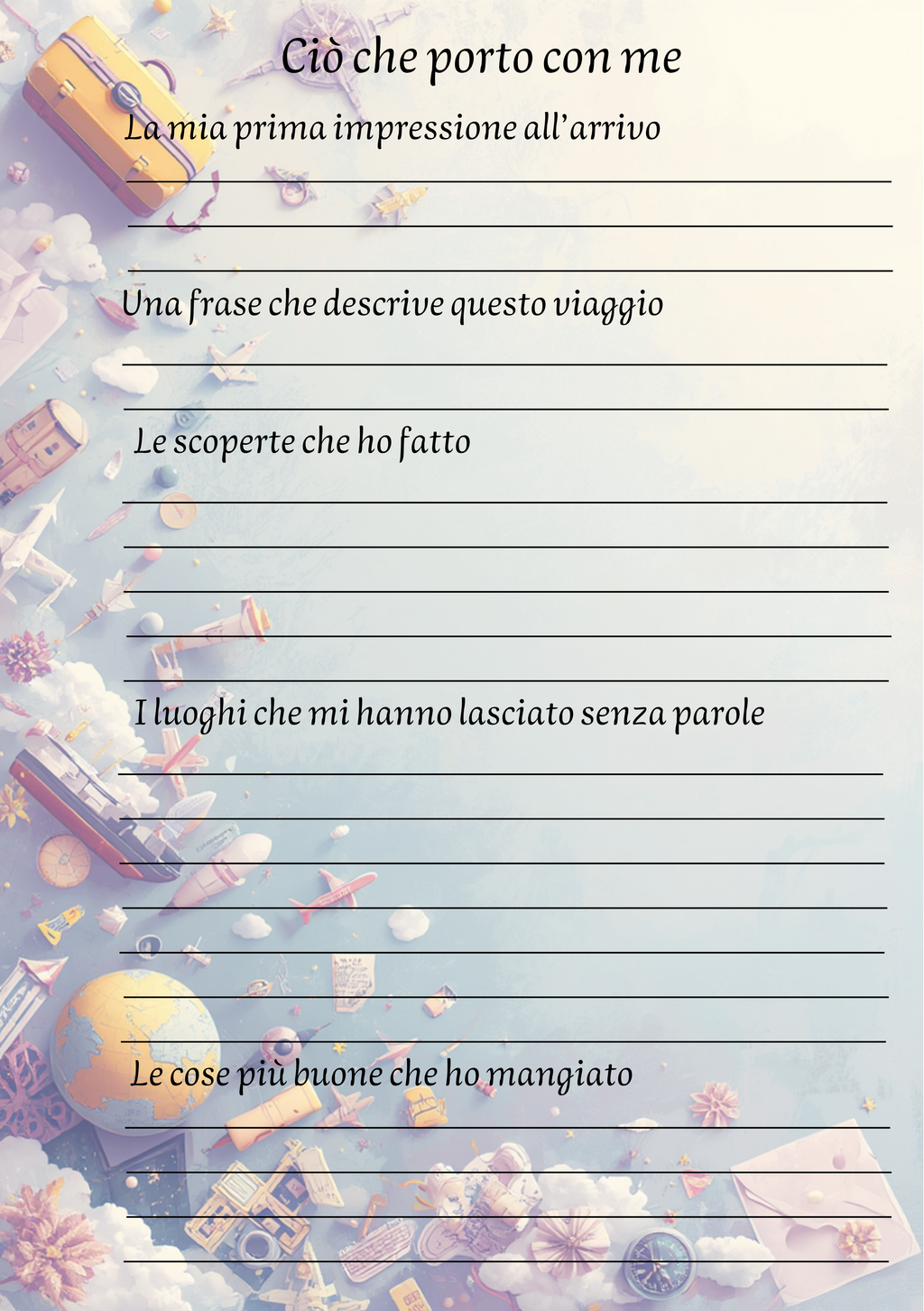 Pagine Extra Album Viaggio Personalizzato Artigianale – Il Mondo Cambia Colore
