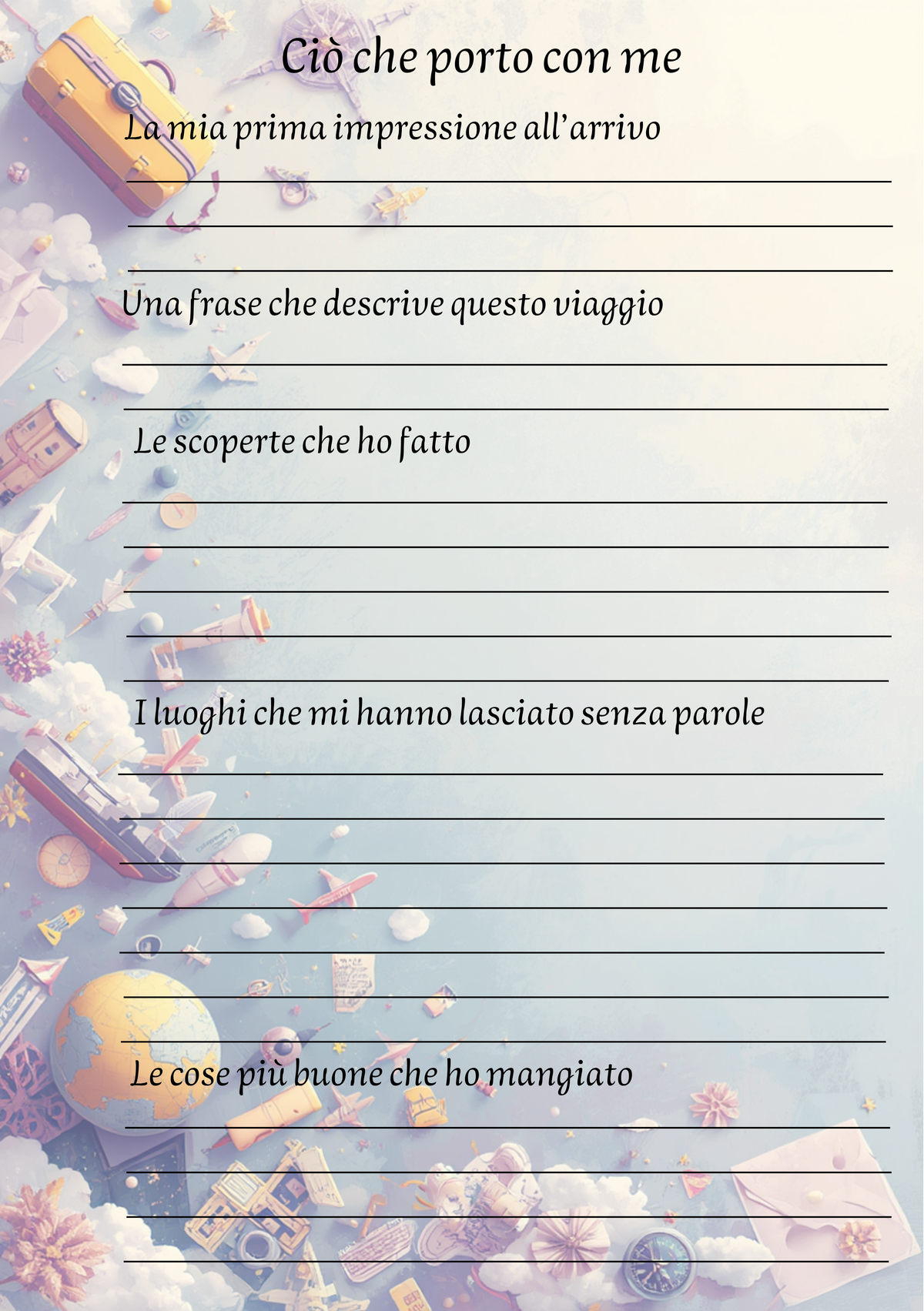 Pagine Extra Album Viaggio Personalizzato Artigianale – Il Mondo Cambia Colore