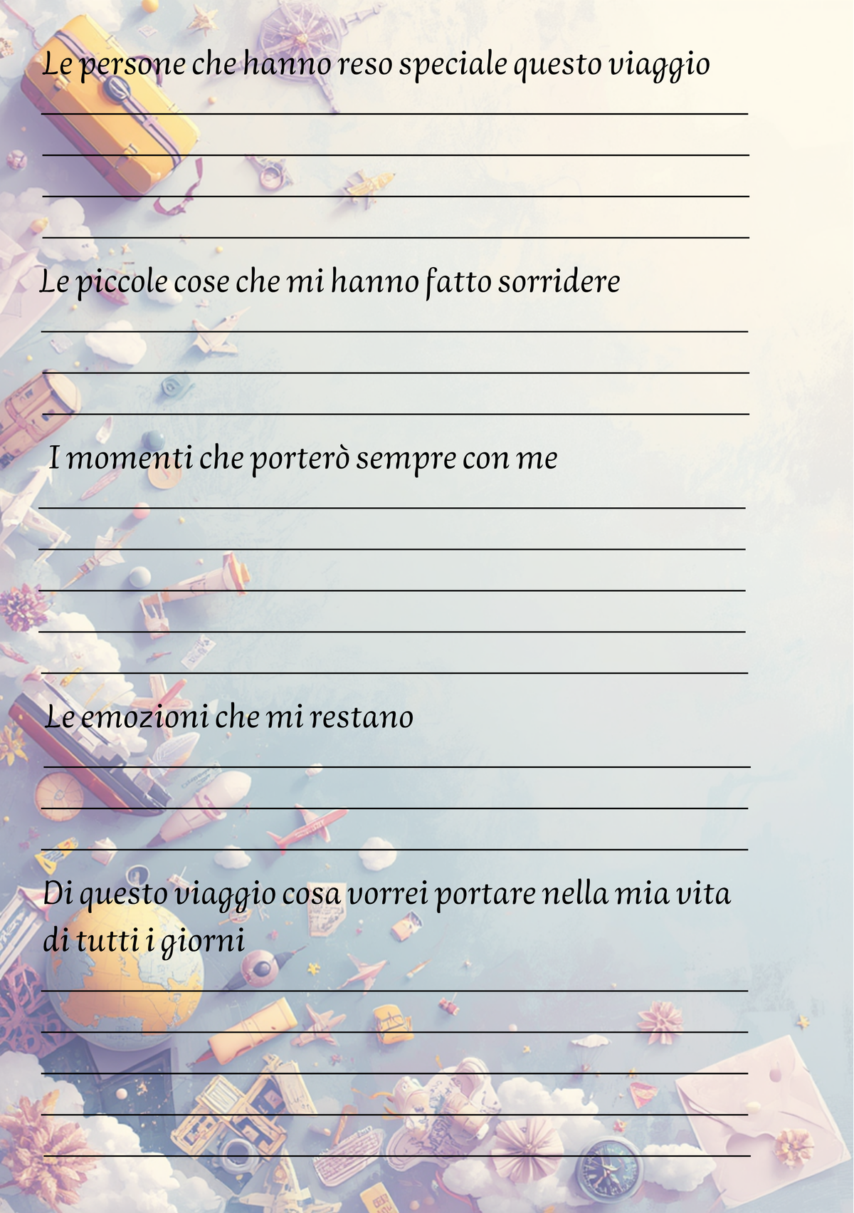 Diario di Viaggio Personalizzato Artigianale – Il mondo cambia colore