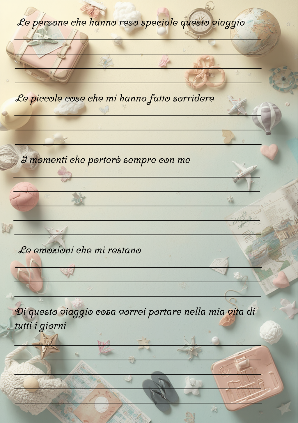 Pagine Extra Album Viaggio Personalizzato Artigianale – Il Mondo È Più Grande