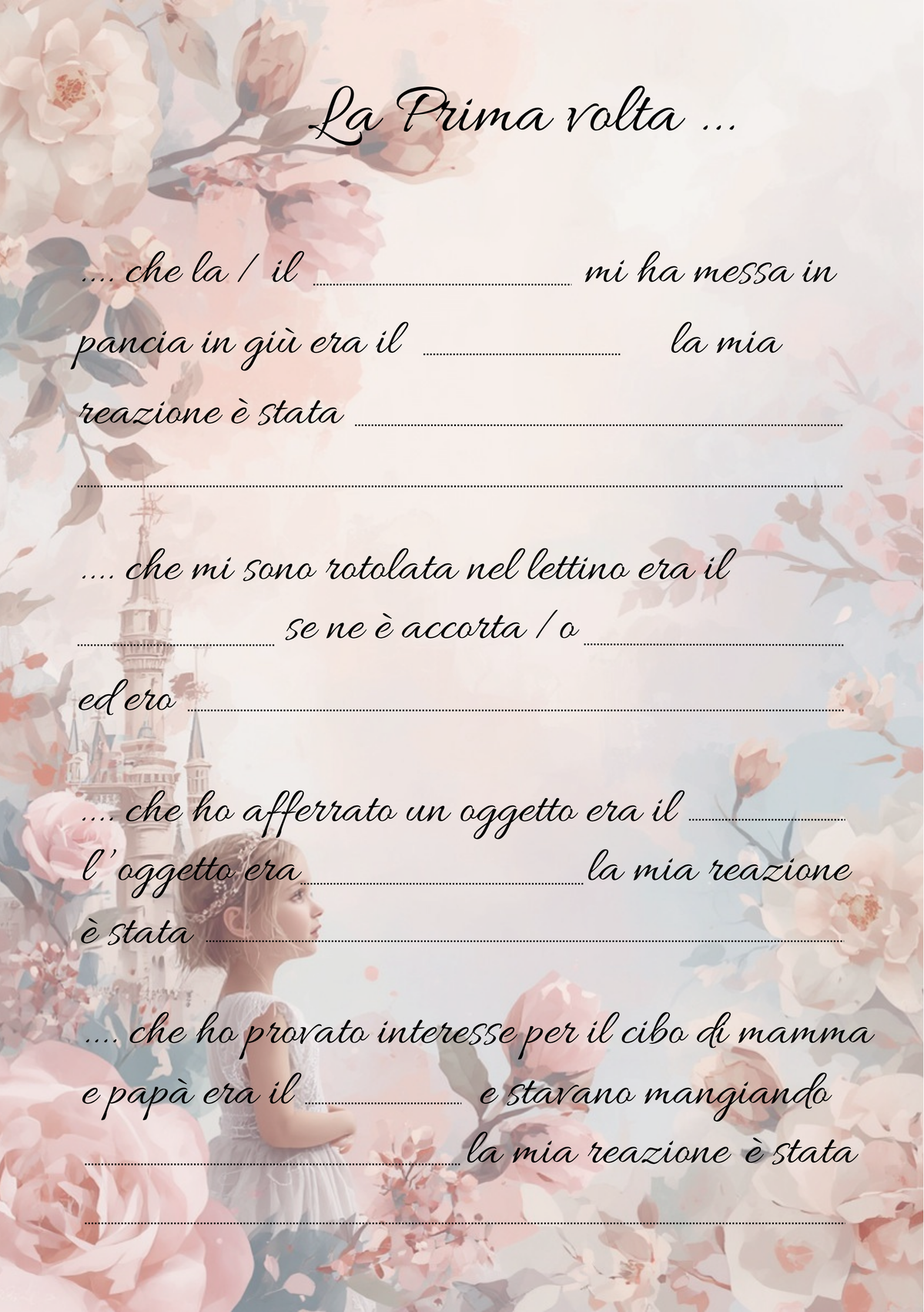 Album Nascita Personalizzato Artigianale – Primo Anno Completo – Modello 1