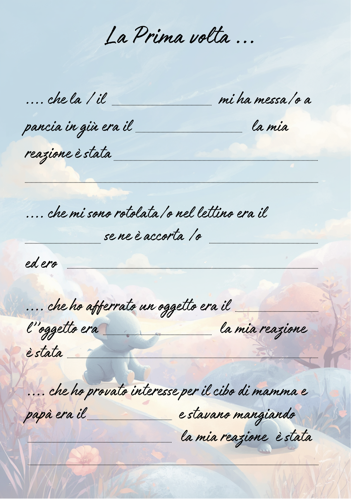 Album Nascita Personalizzato Artigianale – Primo Anno Essential – Modello 2
