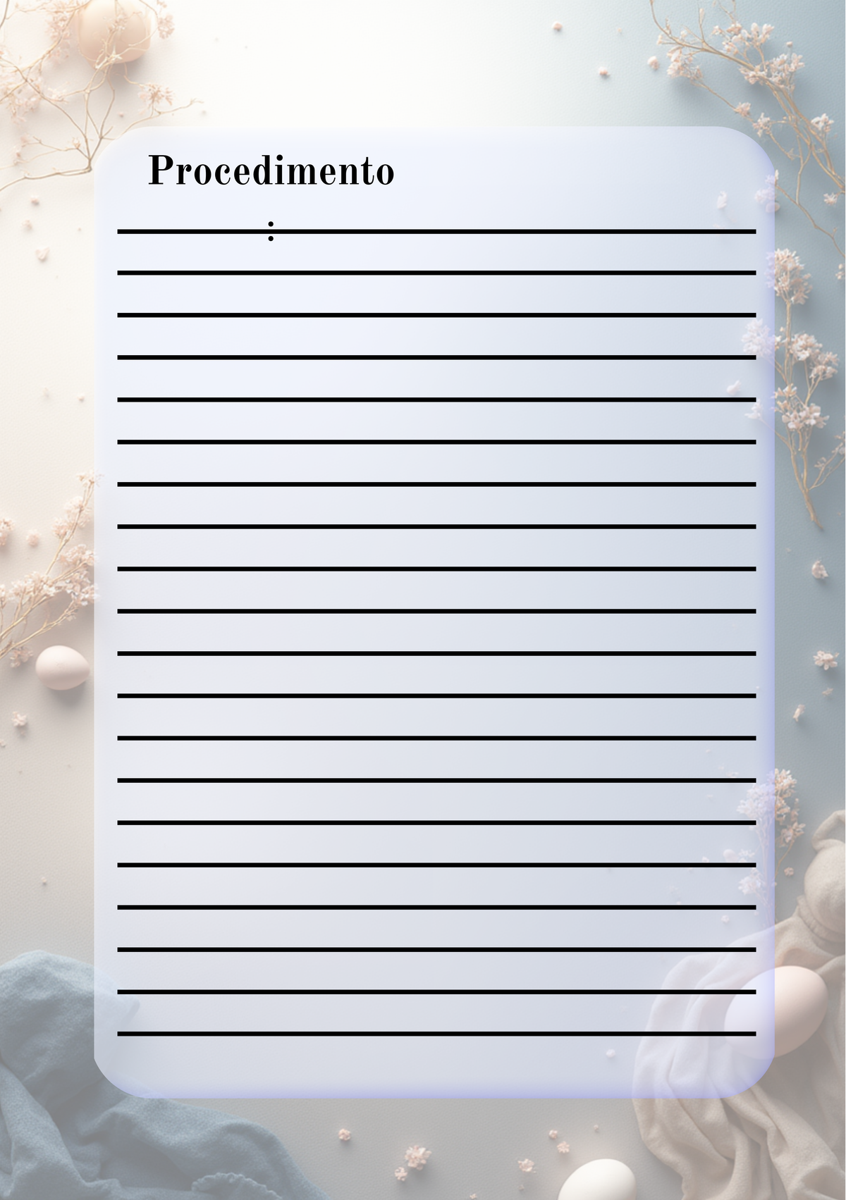 Diario di Sapori Modello 1 - Procedimento