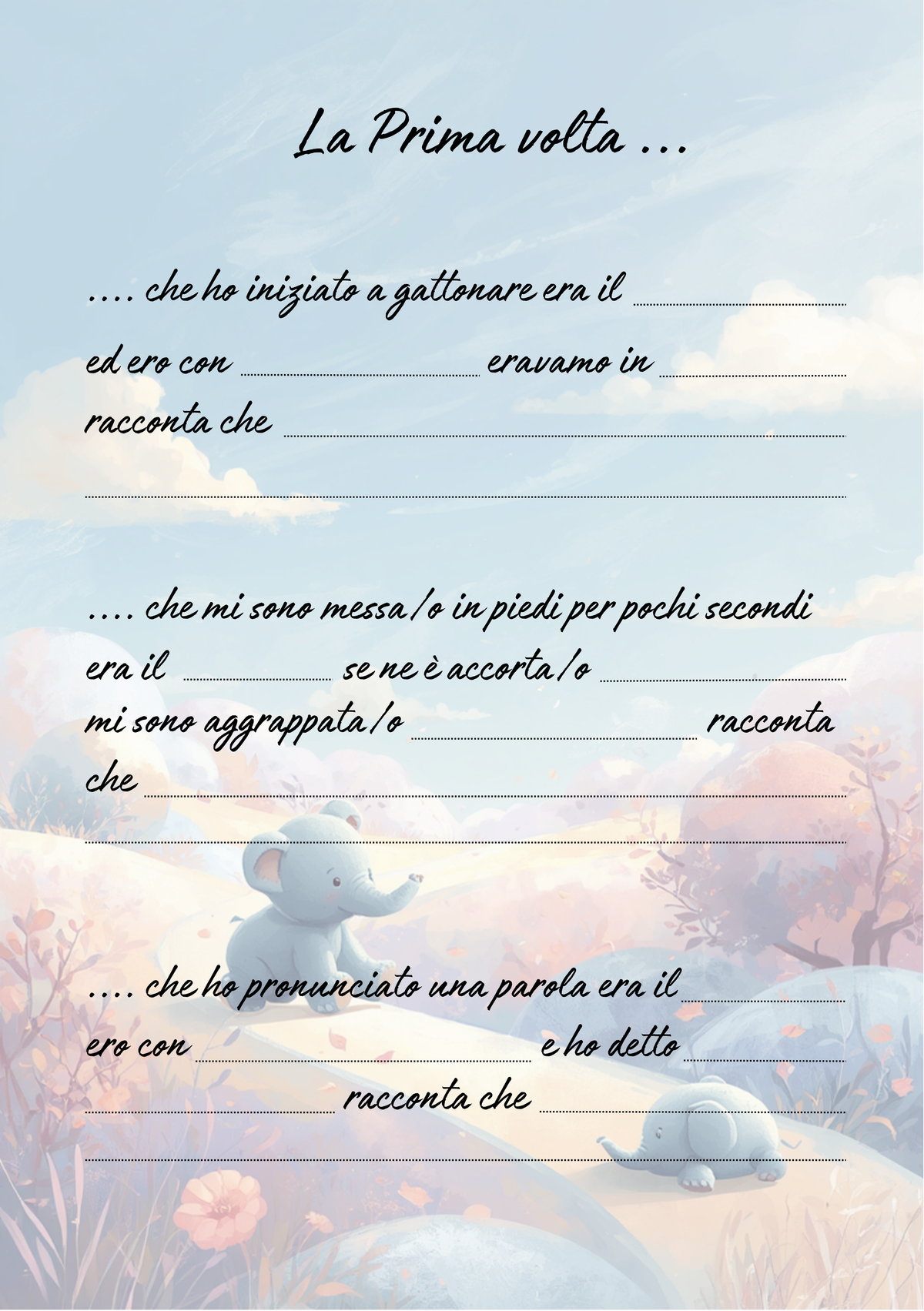 Album Nascita Personalizzato Artigianale – Primo Anno Completo – Modello 2