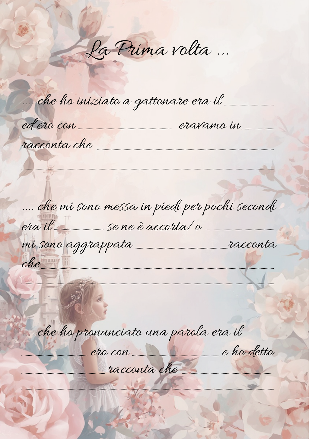 Album Nascita Personalizzato Artigianale – Primo Anno Completo – Modello 1