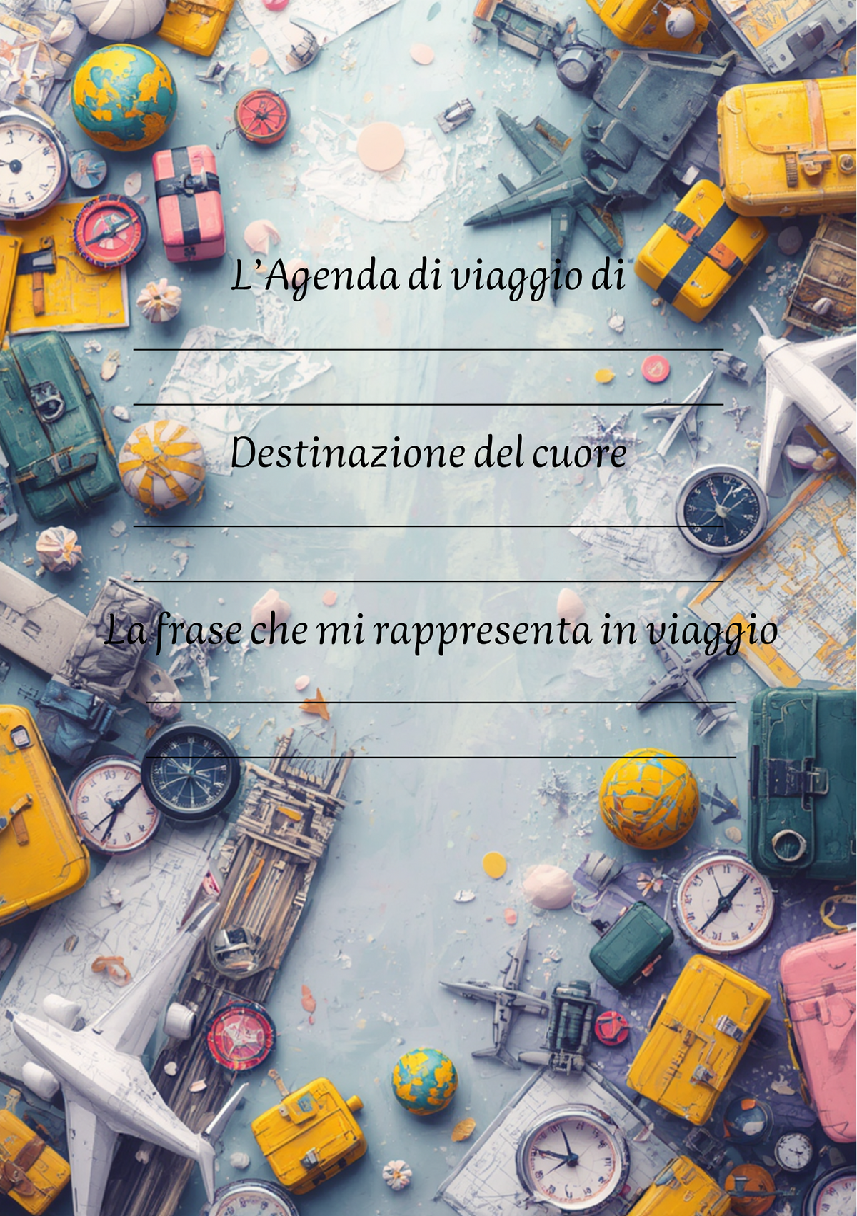 Diario di Viaggio Personalizzato Artigianale – Il mondo cambia colore