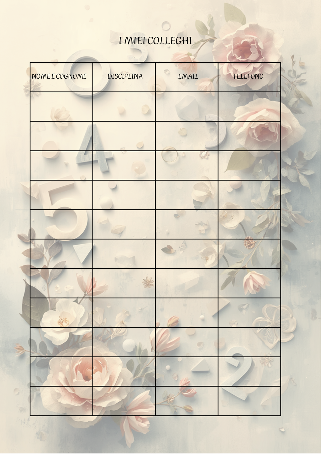 Pagina Extra Planner Insegnante Personalizzato Artigianale – Modello 2