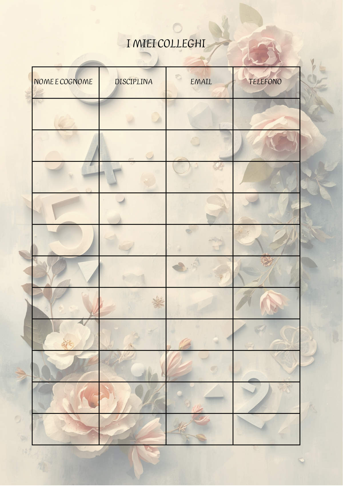Pagina Extra Planner Insegnante Personalizzato Artigianale – Modello 2