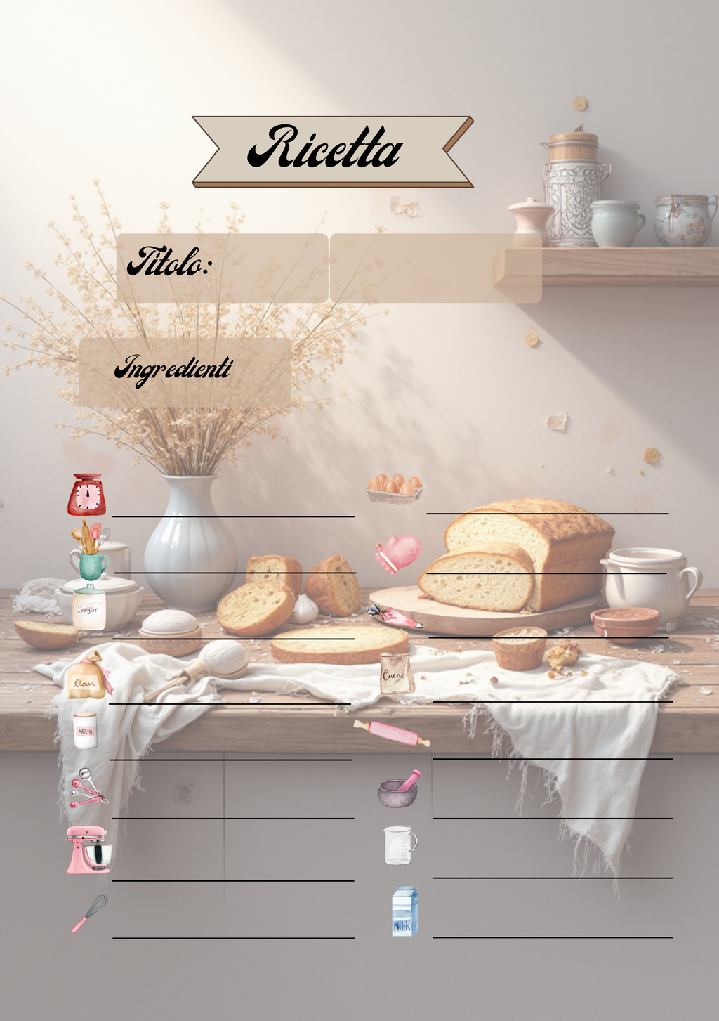 Diario di Sapori Modello 2 - Ricetta