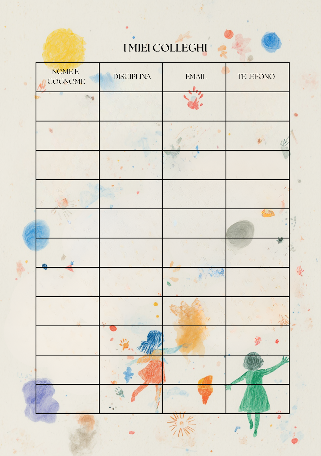 Pagina Extra Planner Insegnante Personalizzato Artigianale – Modello 3