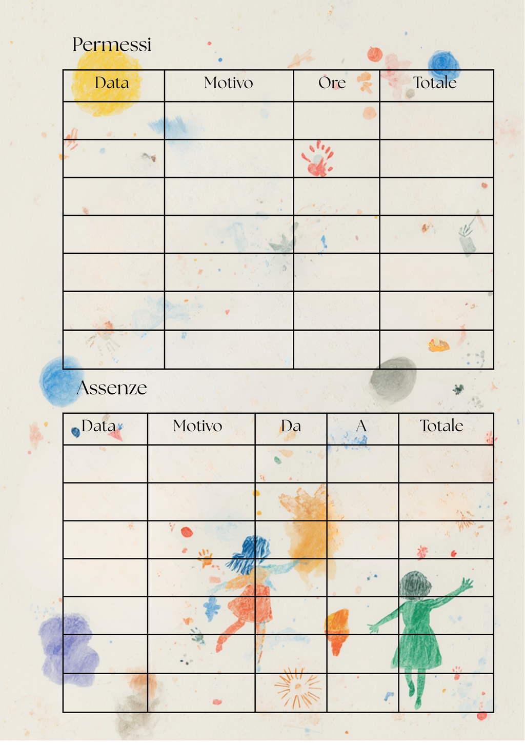 Pagina Extra Planner Insegnante Personalizzato Artigianale – Modello 3