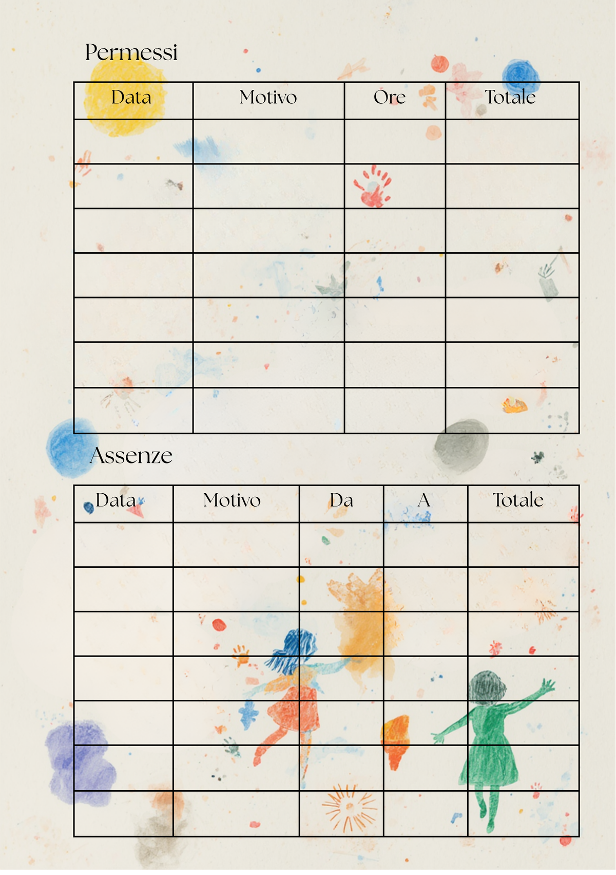Pagina Extra Planner Insegnante Personalizzato Artigianale – Modello 3