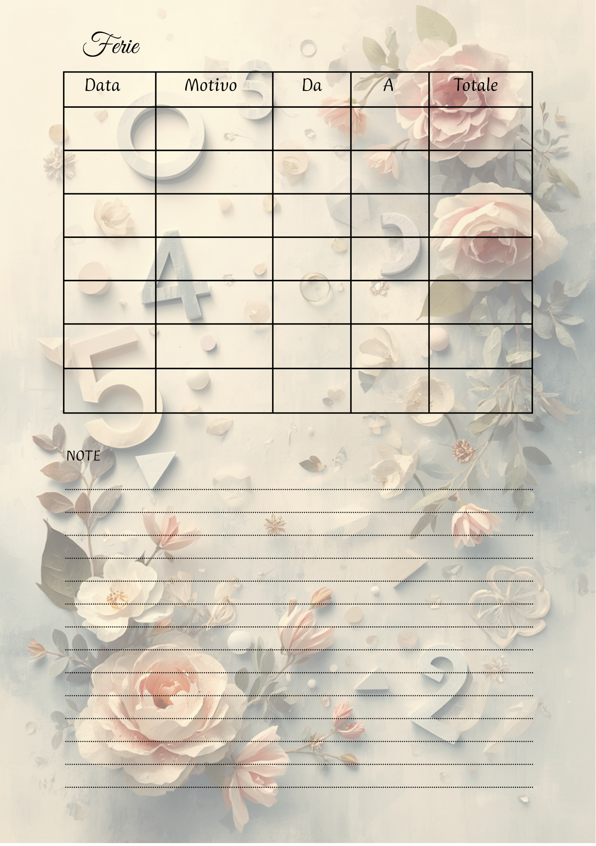 Pagina Extra Planner Insegnante Personalizzato Artigianale – Modello 2