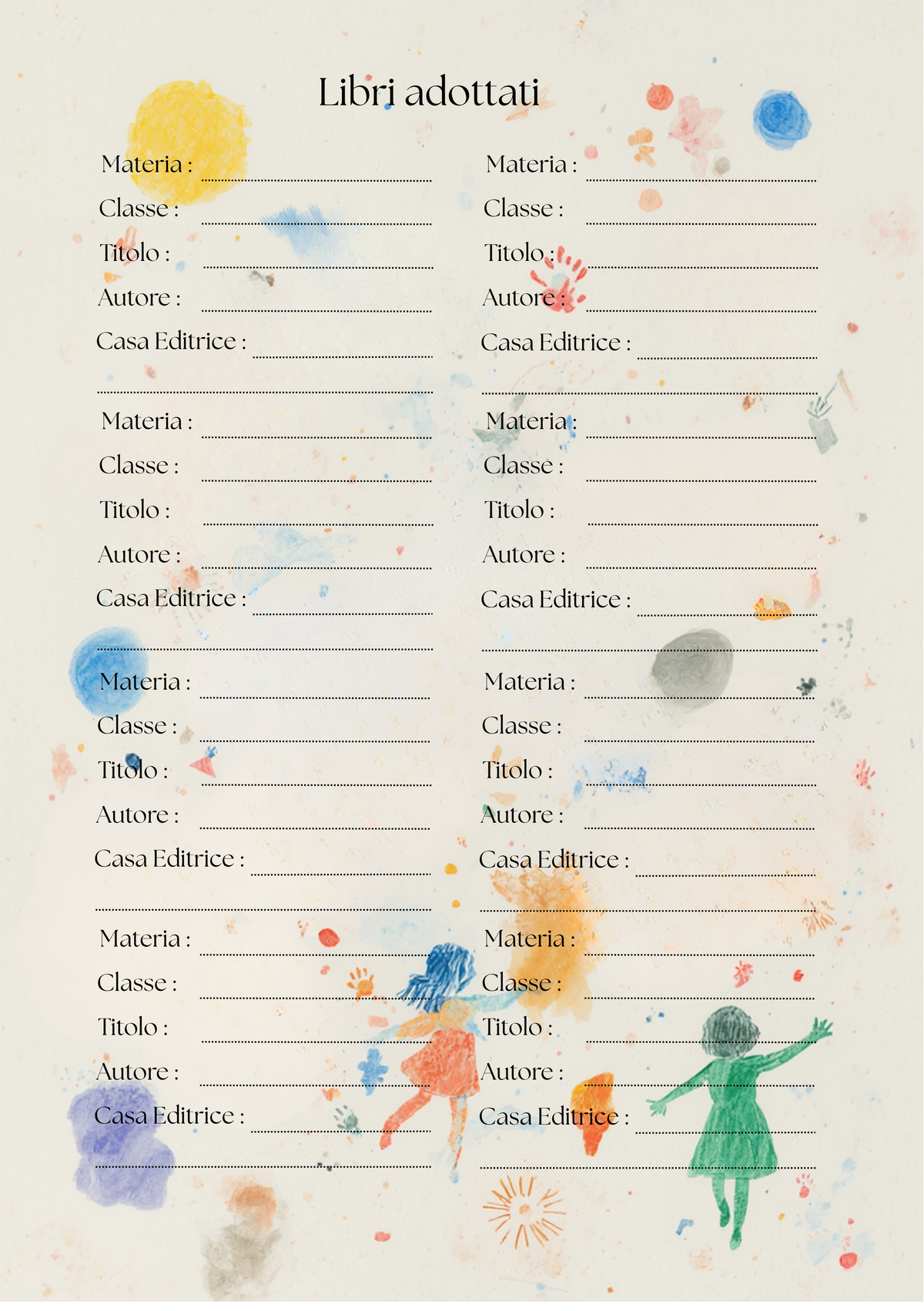 Pagina Extra Planner Insegnante Personalizzato Artigianale – Modello 3
