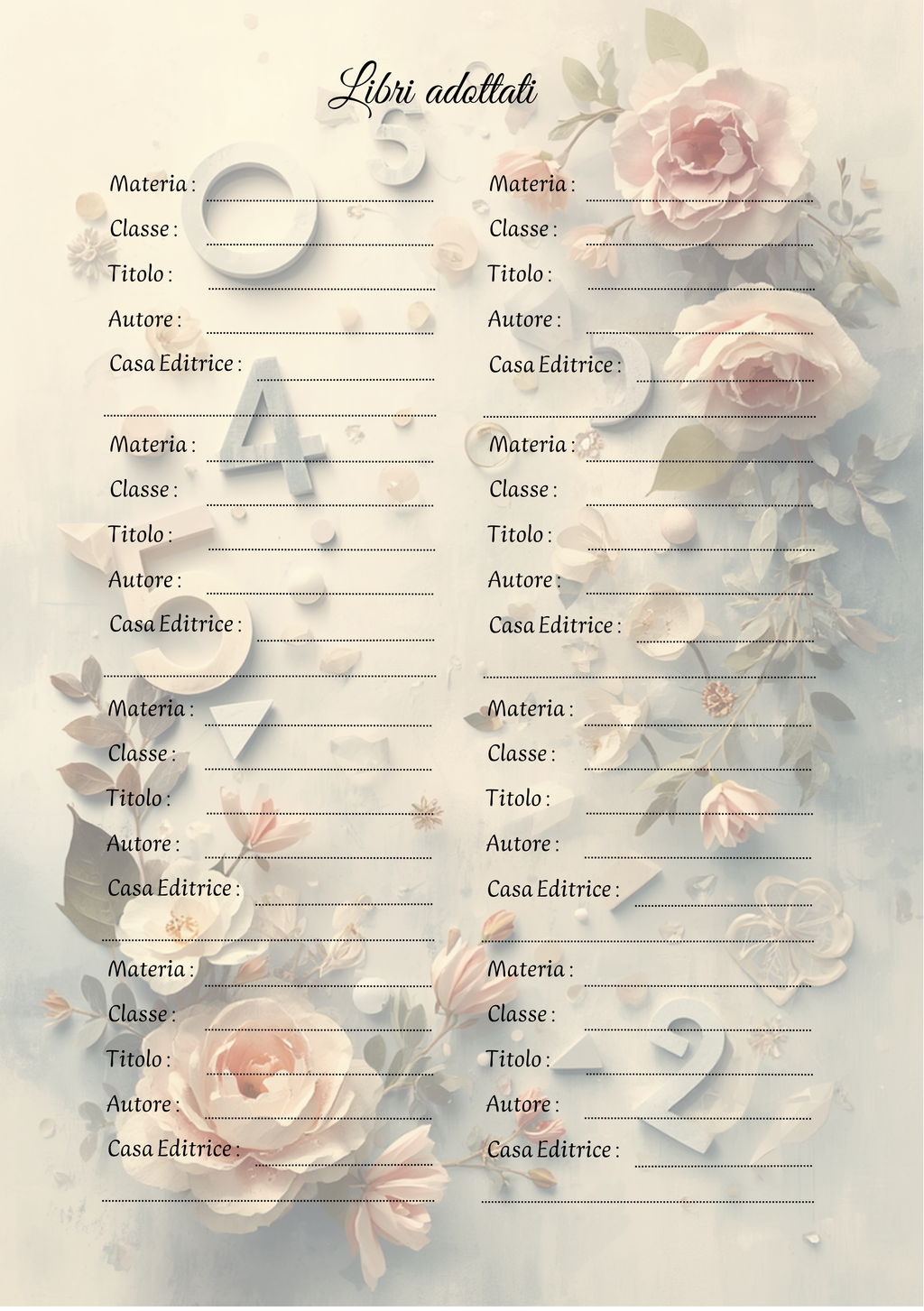 Pagina Extra Planner Insegnante Personalizzato Artigianale – Modello 2