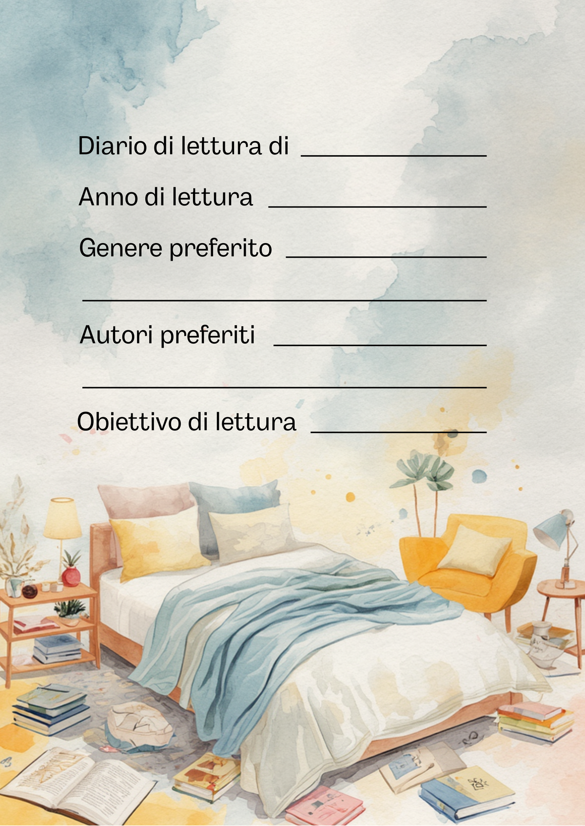 Diario di Lettura Personalizzato Artigianale – Modello 1
