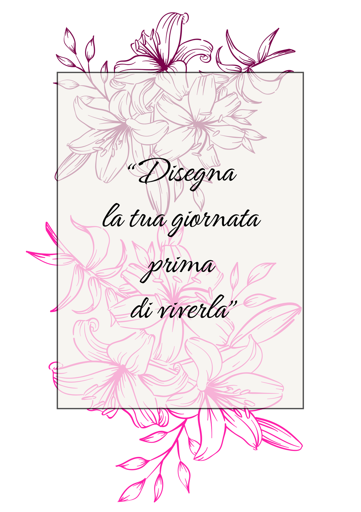 Agenda Giornaliera Personalizzata Artigianale Floreale – 1 Giorno a Foglio