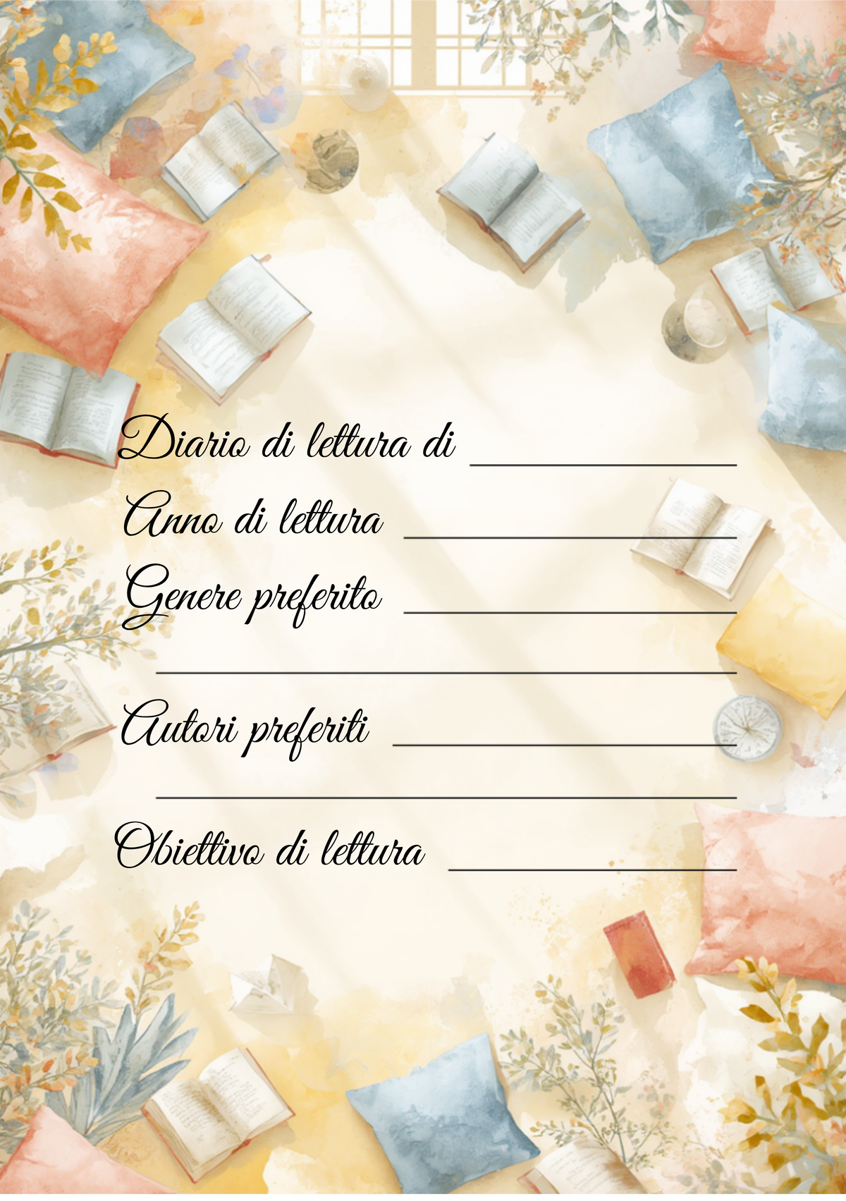 Diario di Lettura Personalizzato Artigianale – Modello 2
