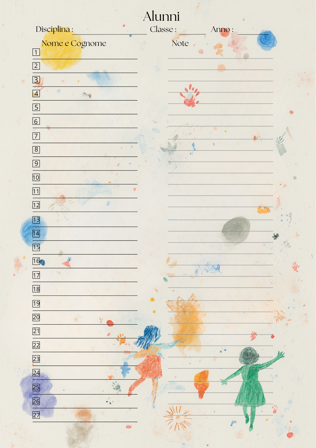 Pagina Extra Planner Insegnante Personalizzato Artigianale – Modello 3