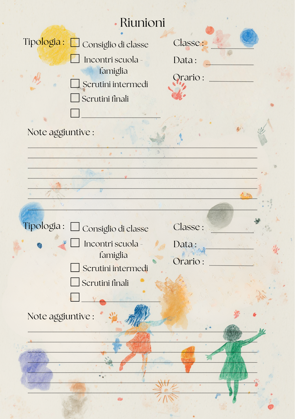 Pagina Extra Planner Insegnante Personalizzato Artigianale – Modello 3