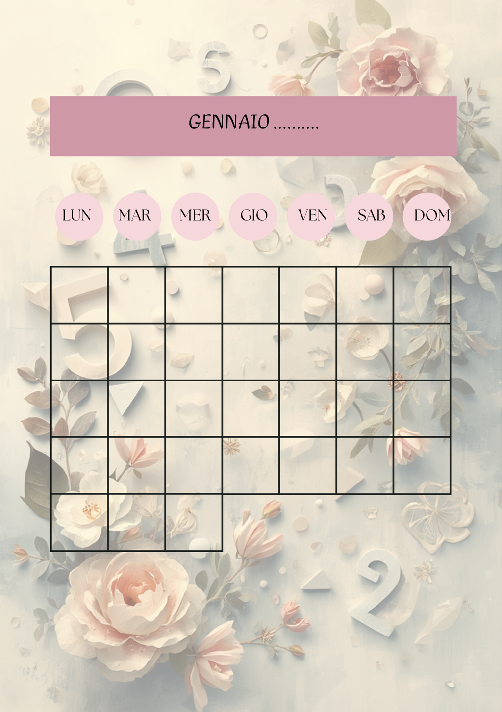 Agenda Mensile Insegnante Personalizzata Artigianale – Modello 2