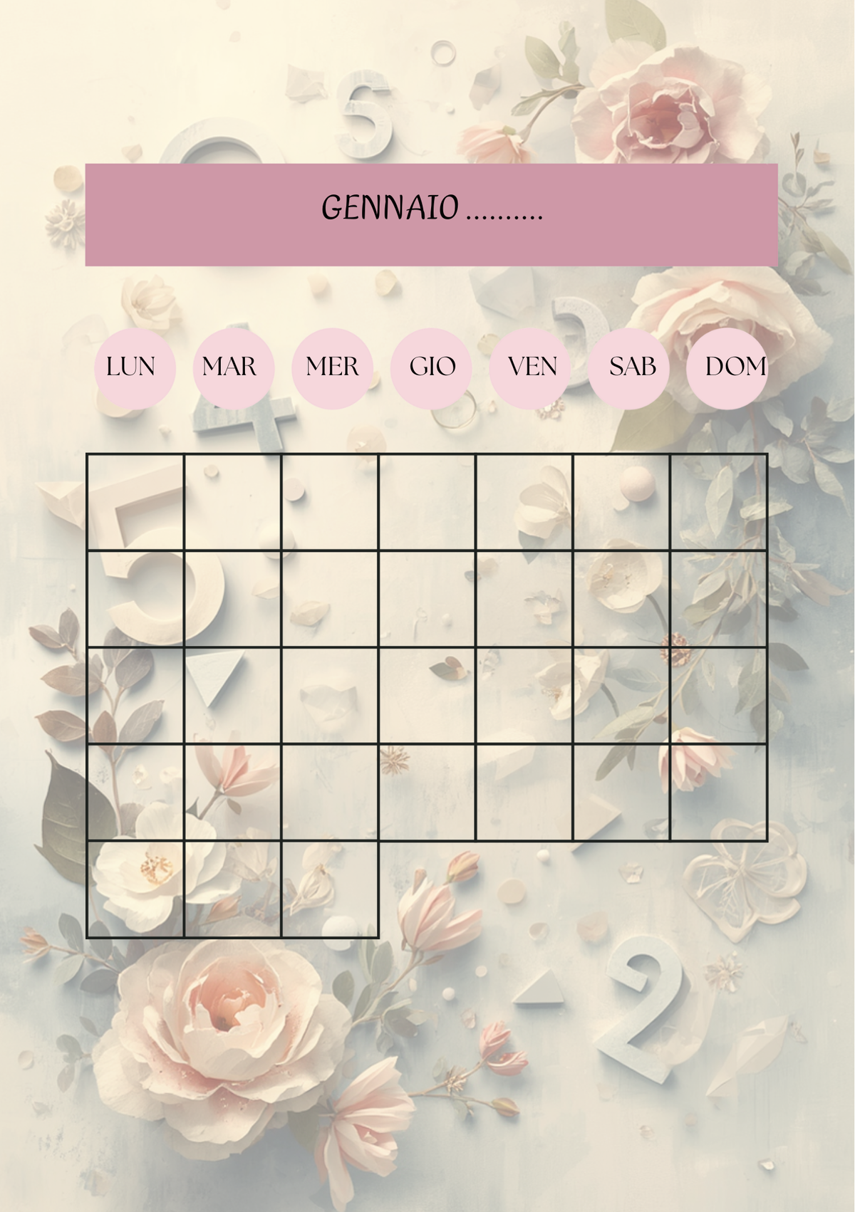 Agenda Mensile Insegnante Personalizzata Artigianale – Modello 2