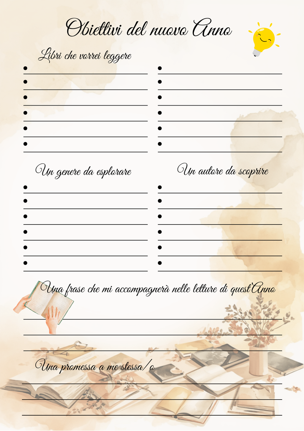 Diario di Lettura Personalizzato Artigianale – Modello 2