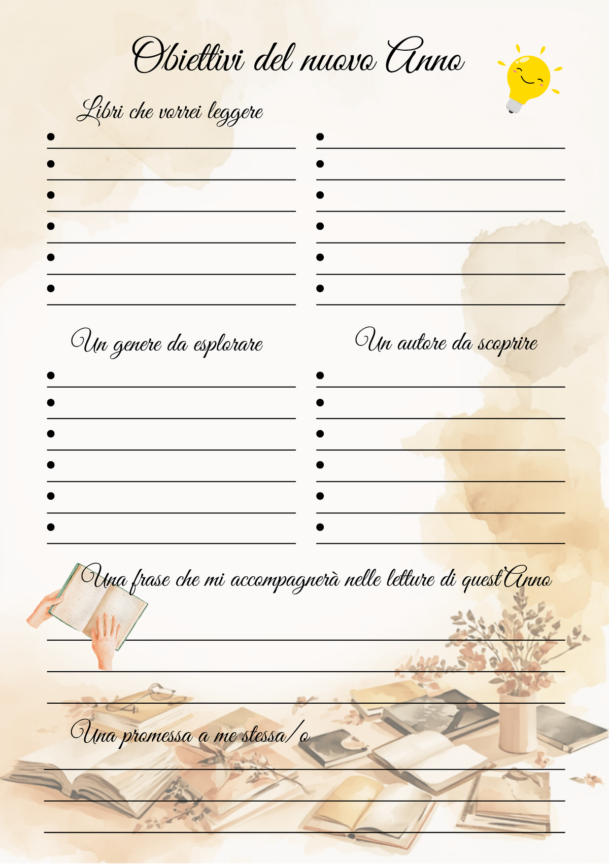 Diario di Lettura Personalizzato Artigianale – Modello 2