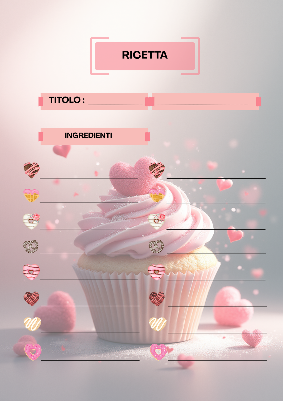 Album Ricette Personalizzato Artigianale – Note Golose – Modello 1