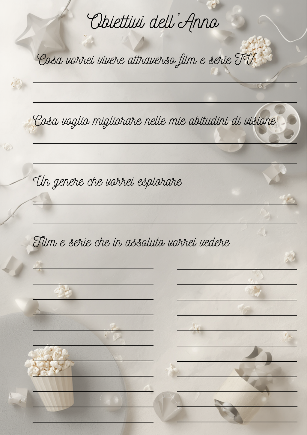 Pagine Extra Film e Serie TV Personalizzate Artigianali – Modello 2