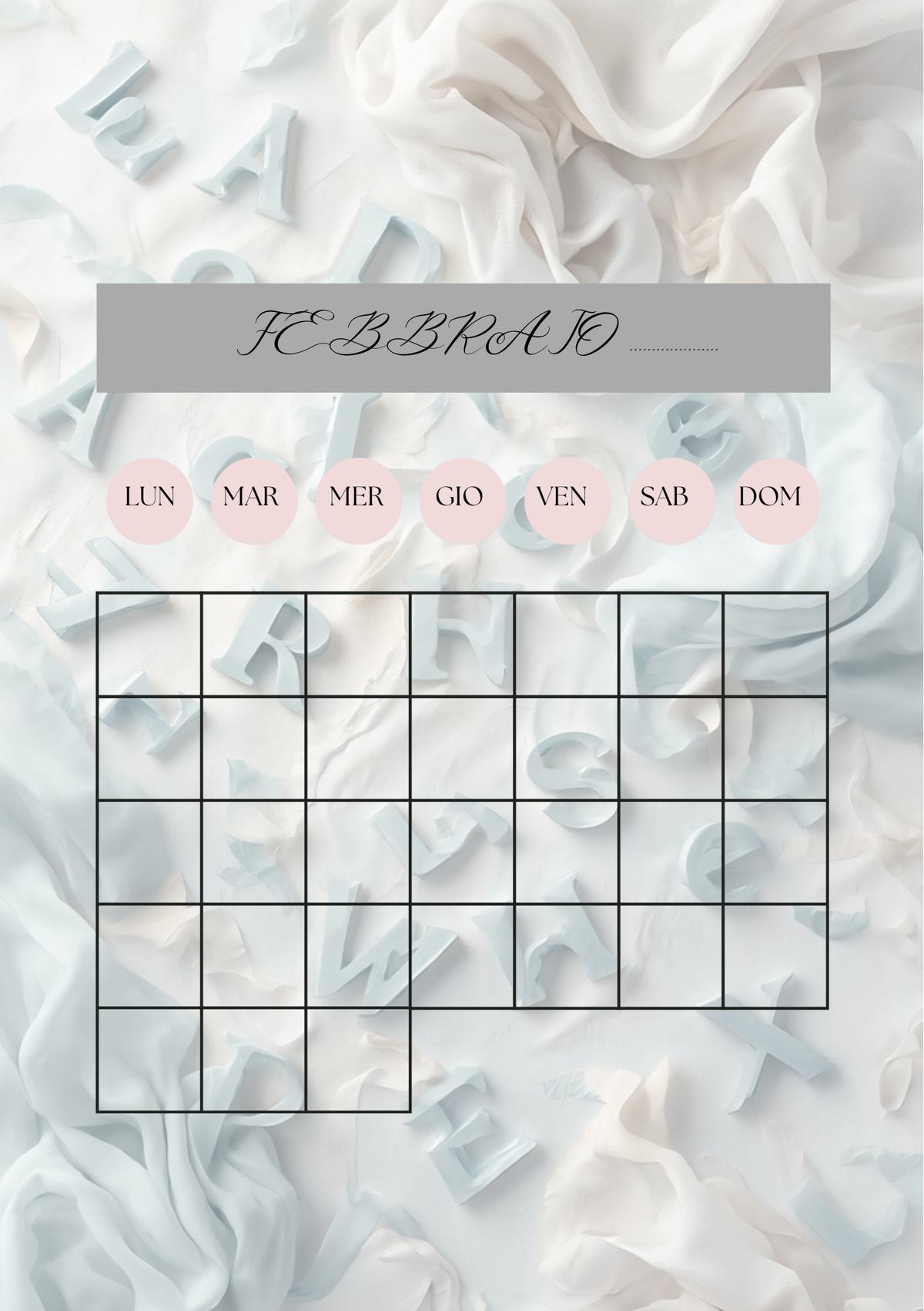 Agenda Mensile Insegnante Personalizzata Artigianale – Modello 1