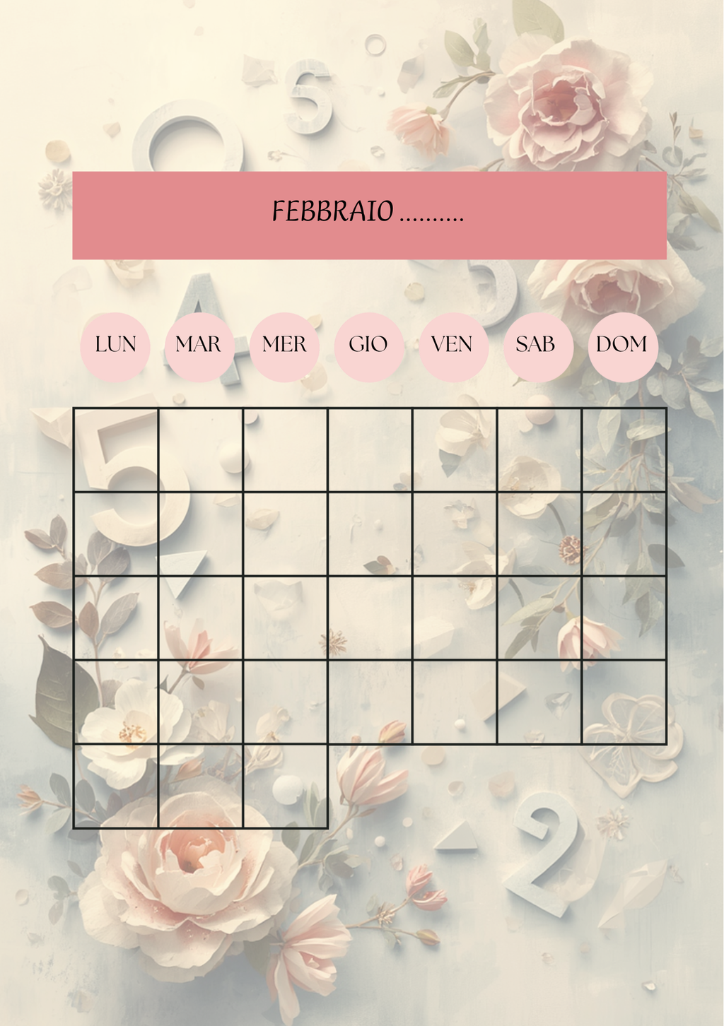 Agenda Mensile Insegnante Personalizzata Artigianale – Modello 2