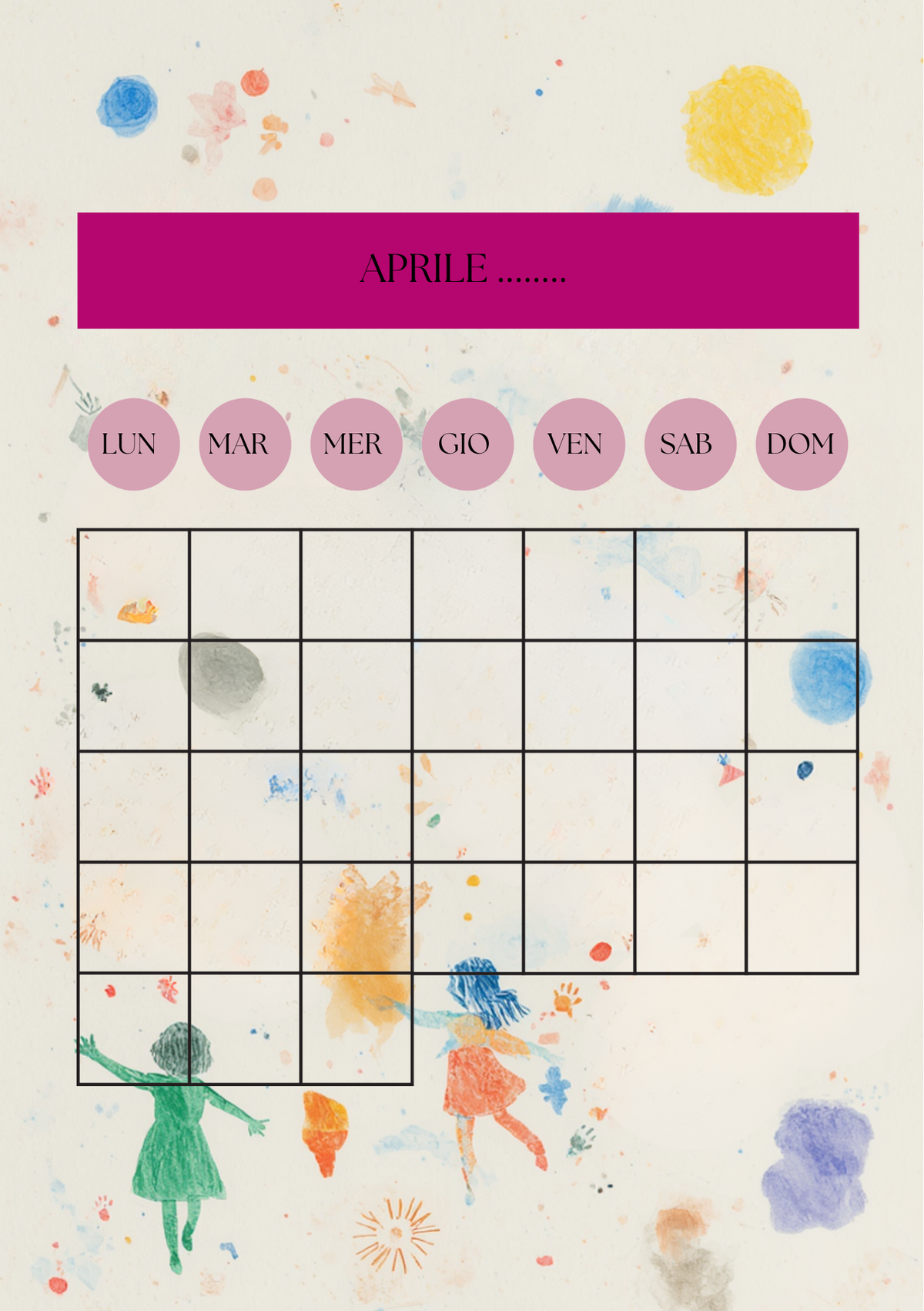 Agenda Mensile Insegnante Personalizzata Artigianale – Modello 3