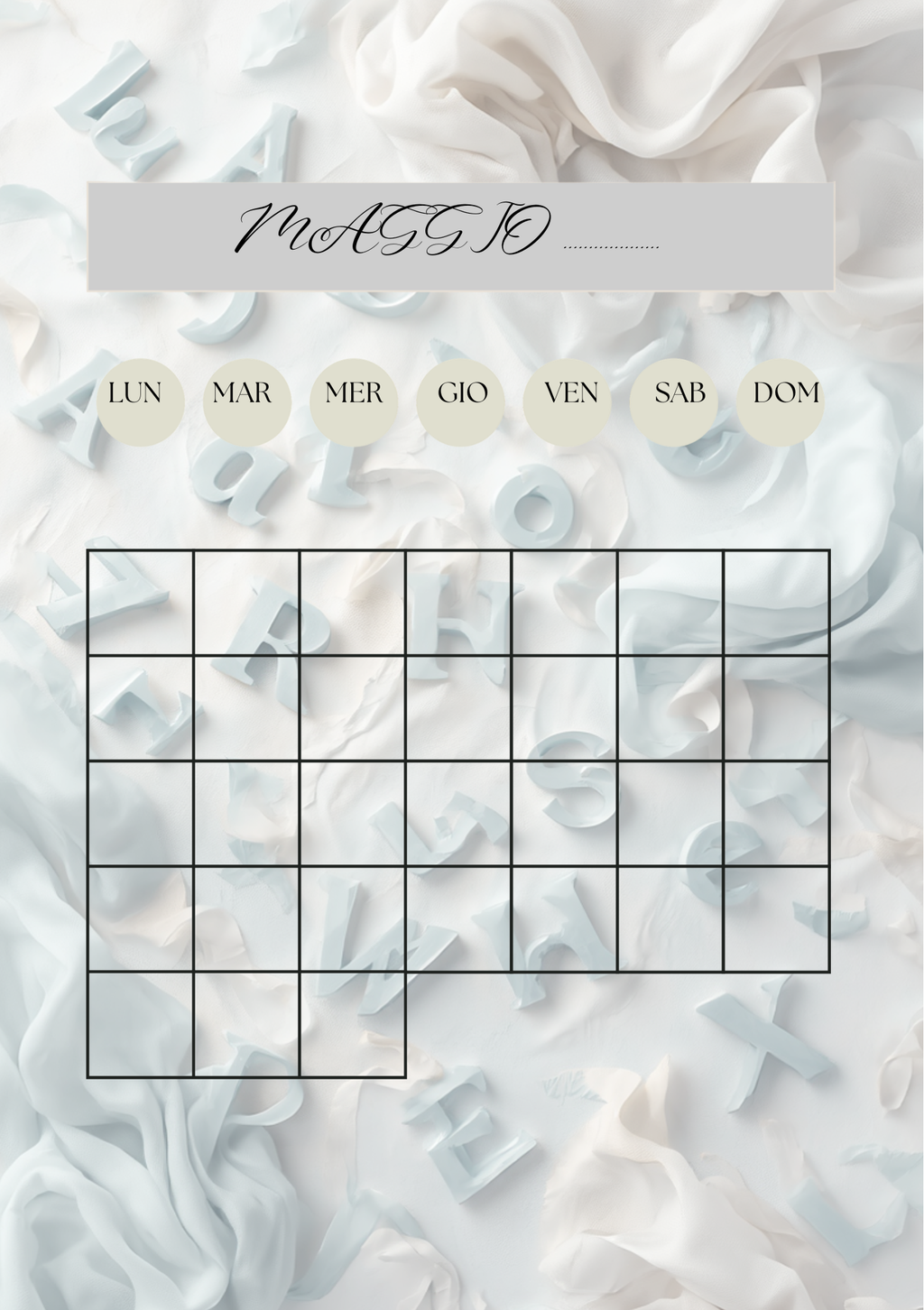 Agenda Mensile Insegnante Personalizzata Artigianale – Modello 1