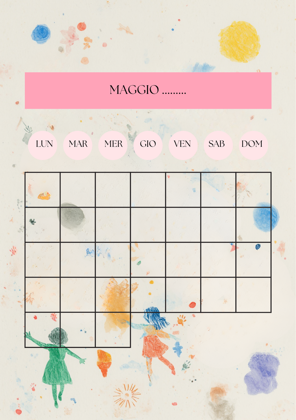 Agenda Mensile Insegnante Personalizzata Artigianale – Modello 3