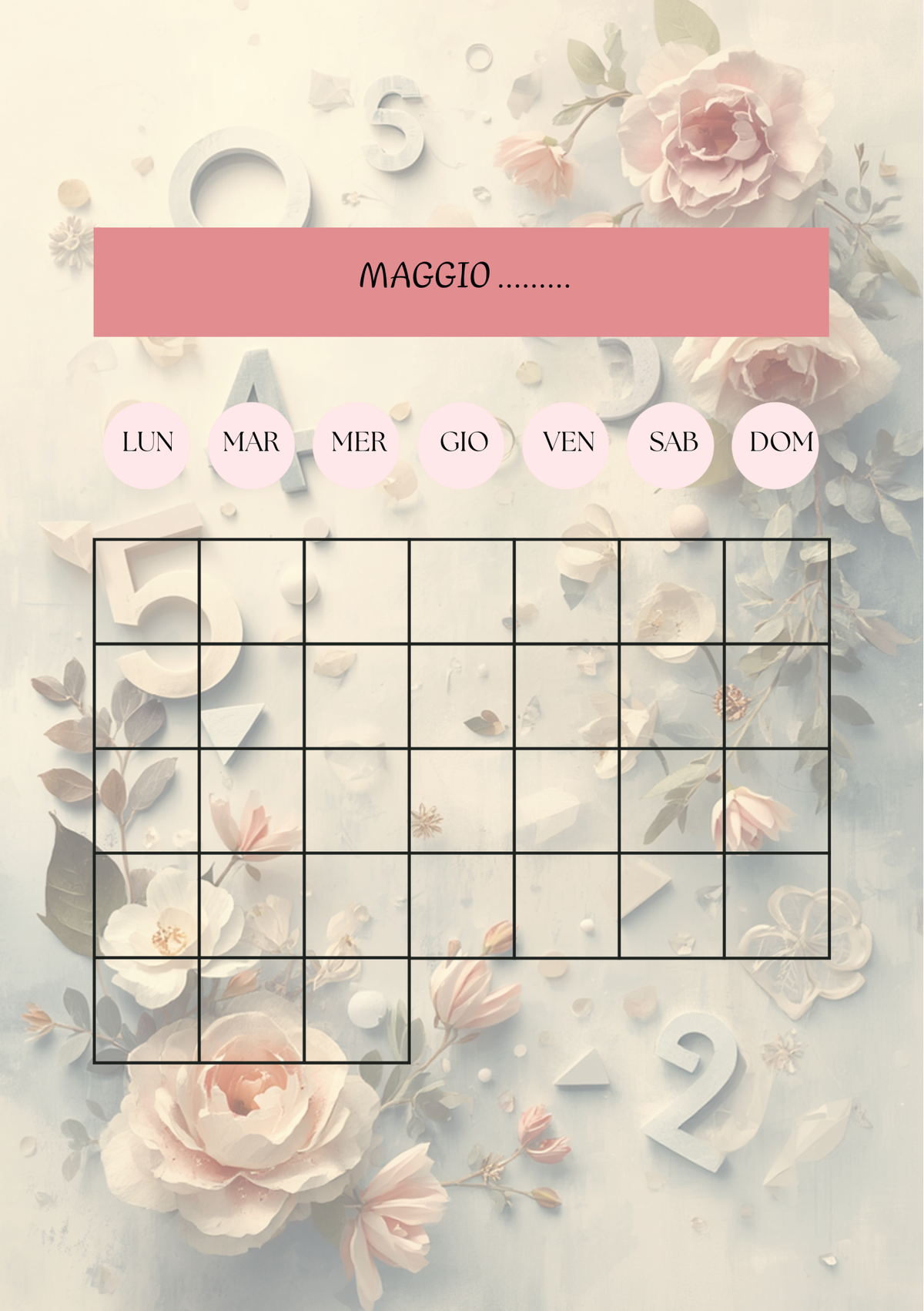 Agenda Mensile Insegnante Personalizzata Artigianale – Modello 2
