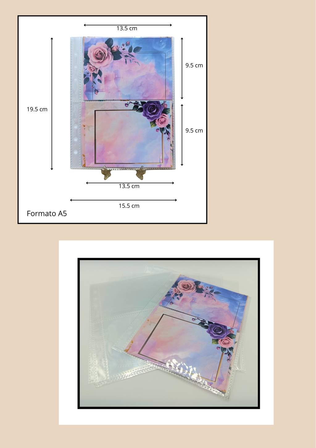 Buste Porta Foto A5 per Agenda – Tasche Trasparenti Planner Organizer