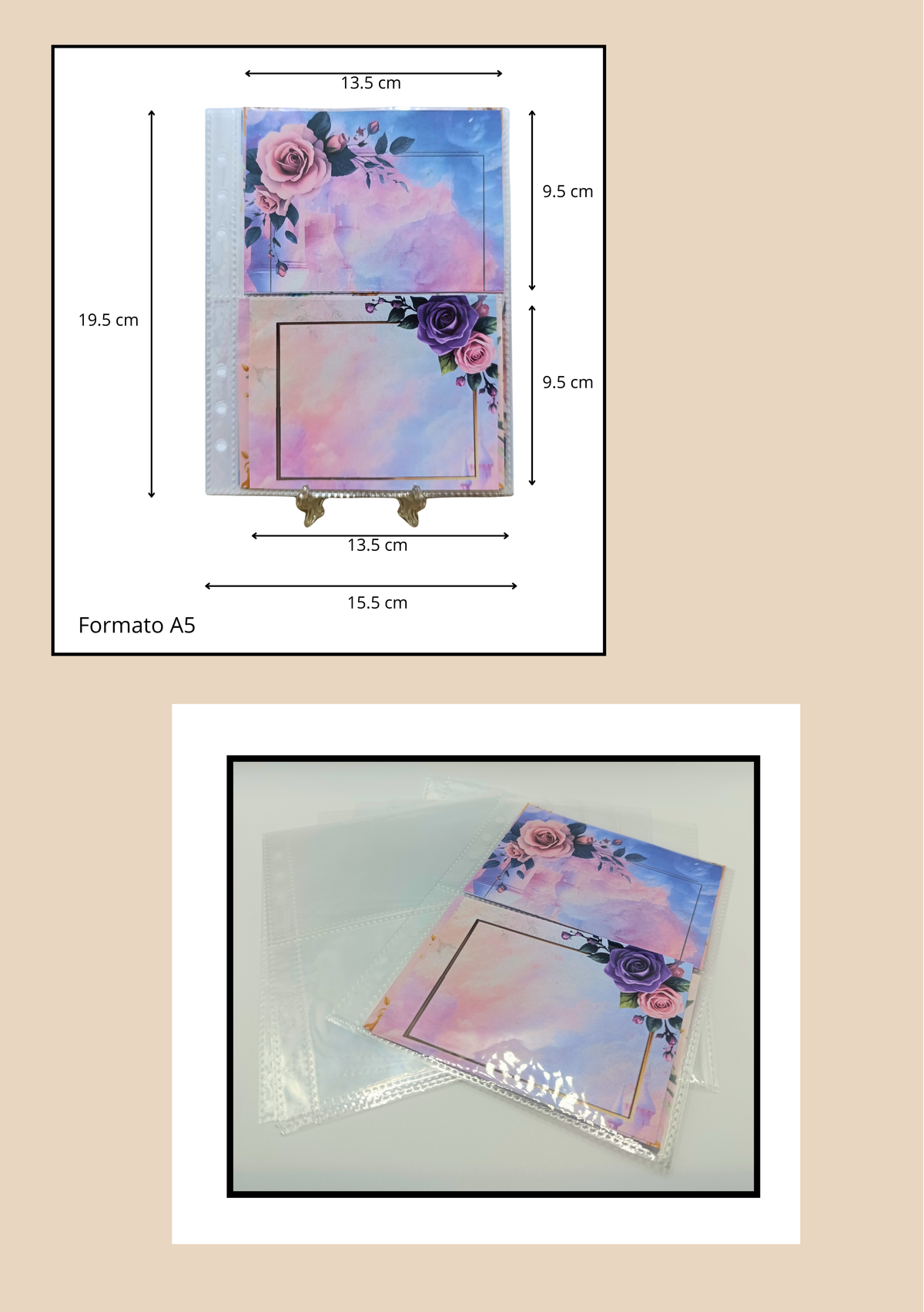 Buste Porta Foto A5 per Agenda – Tasche Trasparenti Planner Organizer