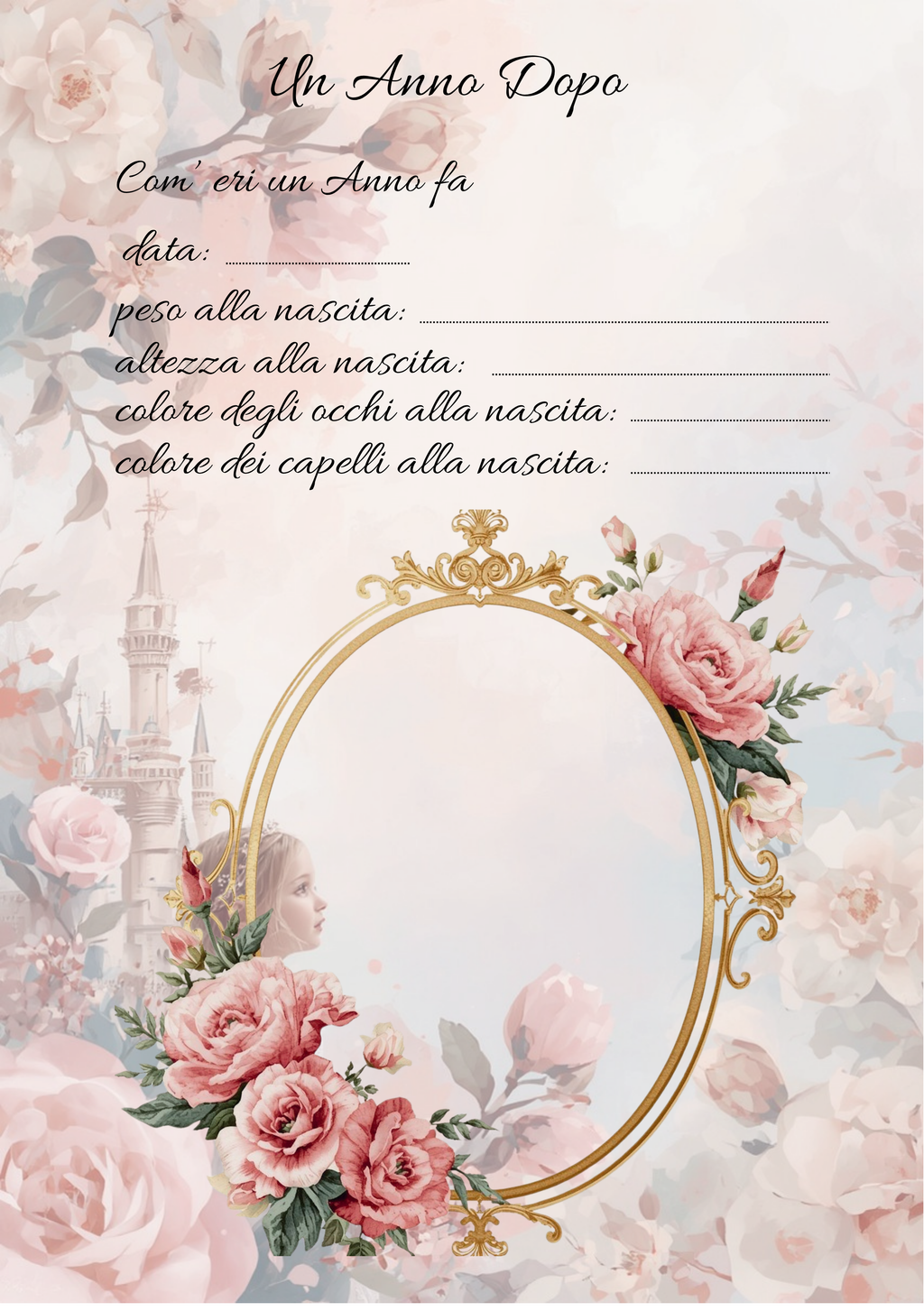 Album Nascita Personalizzato Artigianale – Primo Anno Completo – Modello 1