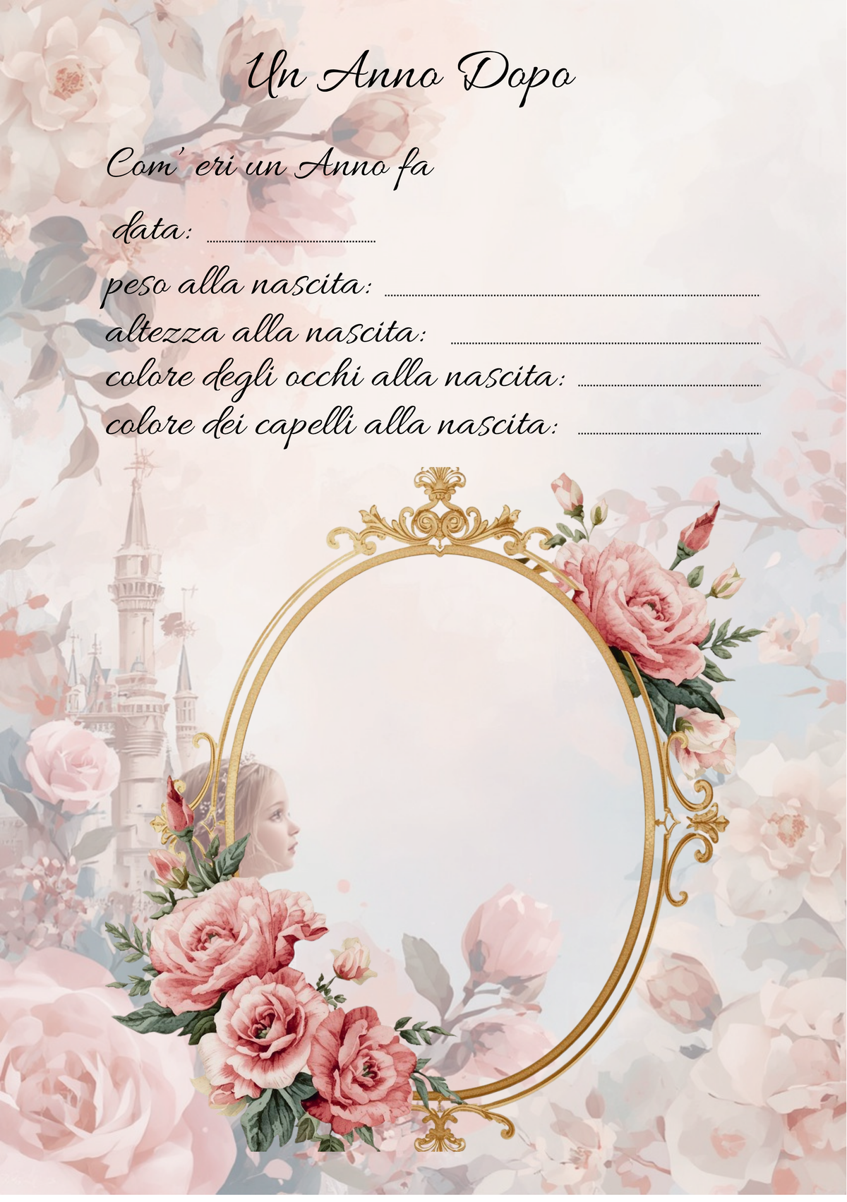 Album Nascita Personalizzato Artigianale – Primo Anno Completo – Modello 1