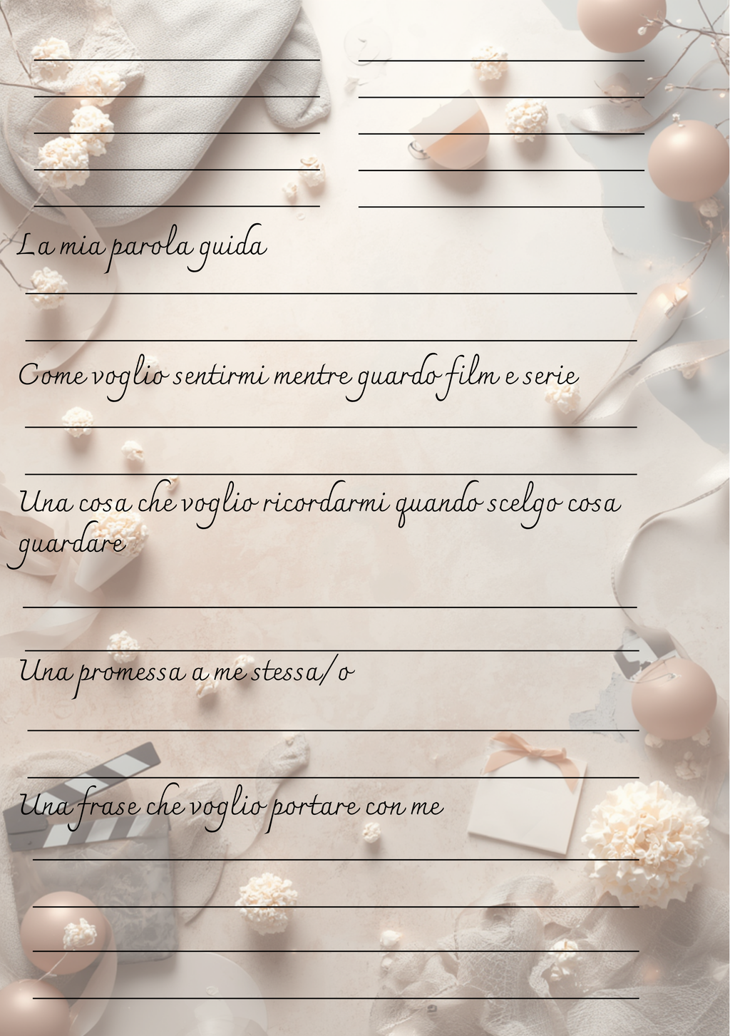 Pagine Extra Film e Serie TV Personalizzate Artigianali – Modello 1