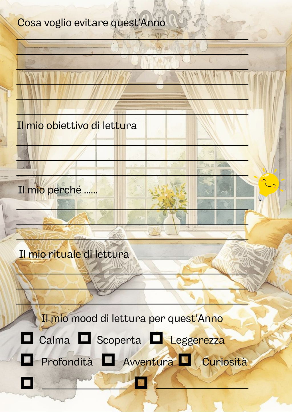 Pagine Extra Diario Lettura Personalizzato Artigianale – Modello 1